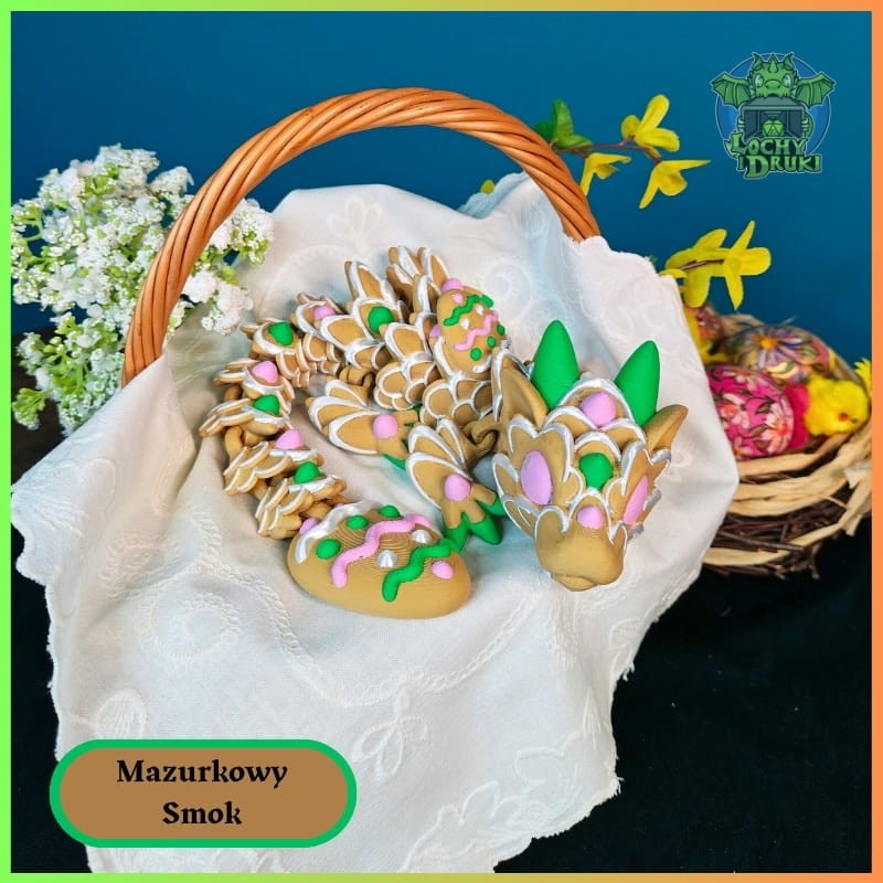 Figurka Mazurkowy Smok – Imponujący Strażnik Wielkanocy | Ruchoma Magia 3D - obrazek 4