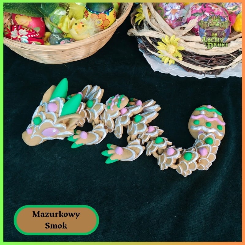 Figurka Mazurkowy Smok – Imponujący Strażnik Wielkanocy | Ruchoma Magia 3D - obrazek 5