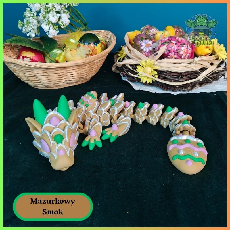 Figurka Mazurkowy Smok – Imponujący Strażnik Wielkanocy | Ruchoma Magia 3D - obrazek 6