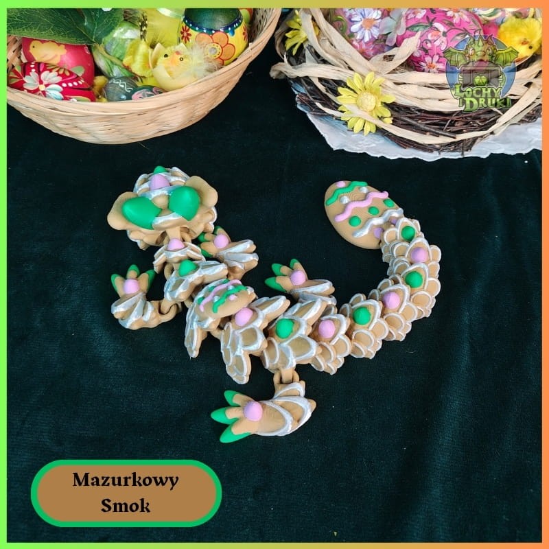 Figurka Mazurkowy Smok – Imponujący Strażnik Wielkanocy | Ruchoma Magia 3D - obrazek 7