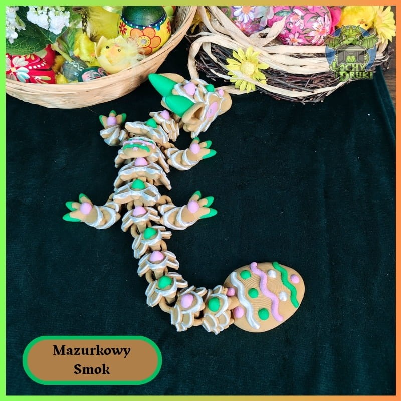 Figurka Mazurkowy Smok – Imponujący Strażnik Wielkanocy | Ruchoma Magia 3D - obrazek 8