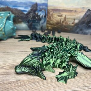 Morski smok przegubowy ze skrzydłami (mistyczna zieleń, 44cm, L)