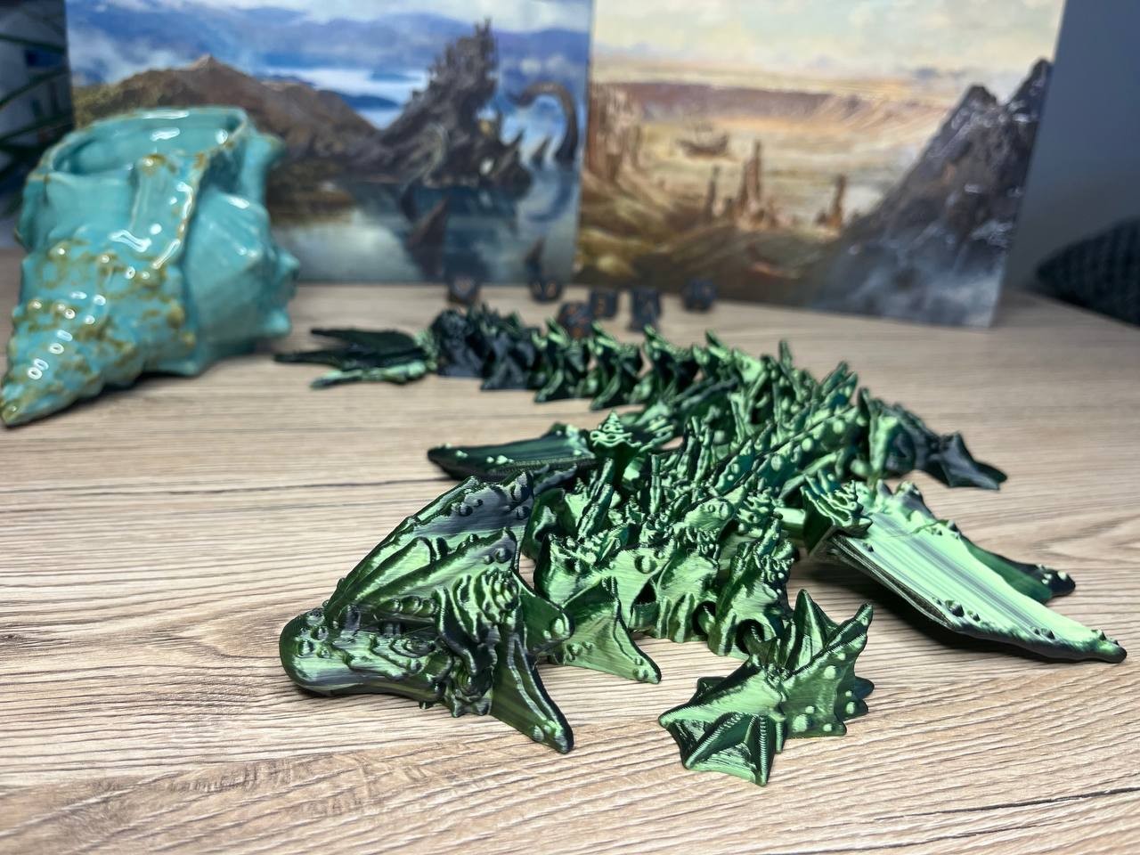 Morski smok przegubowy ze skrzydłami (mistyczna zieleń, 44cm, L)