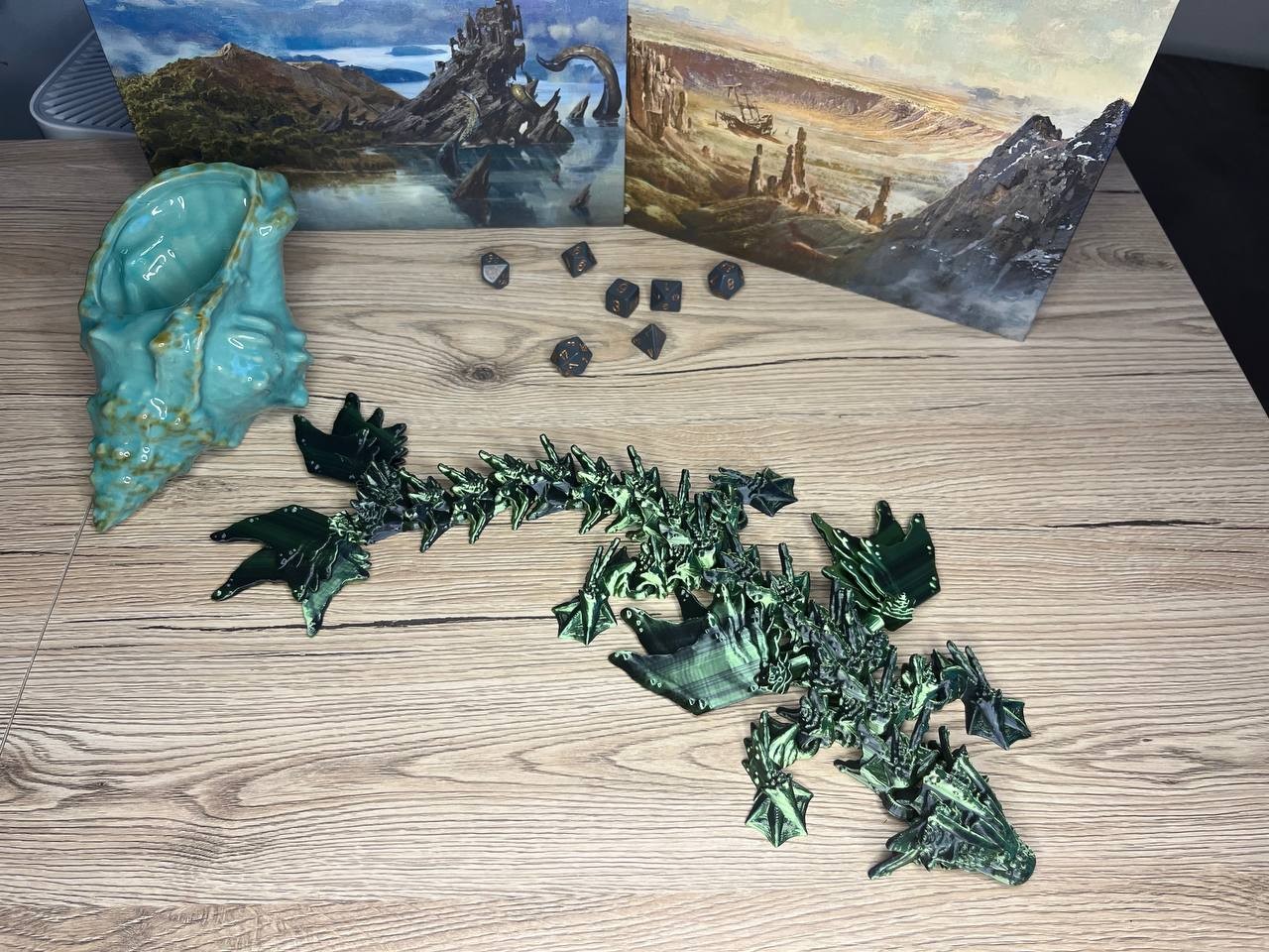 Morski smok przegubowy ze skrzydłami (mistyczna zieleń, 44cm, L) - obrazek 2