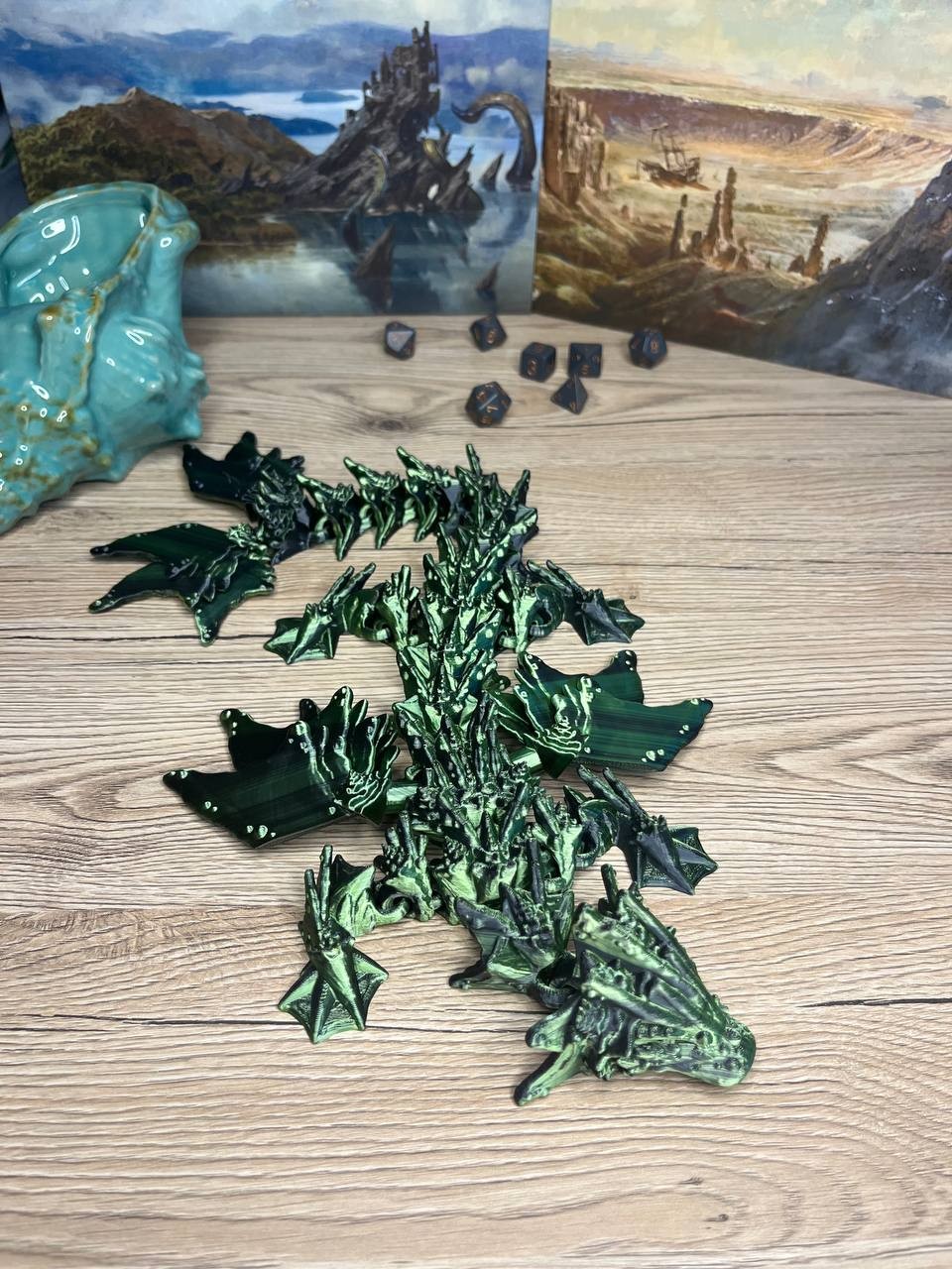 Morski smok przegubowy ze skrzydłami (mistyczna zieleń, 44cm, L) - obrazek 3