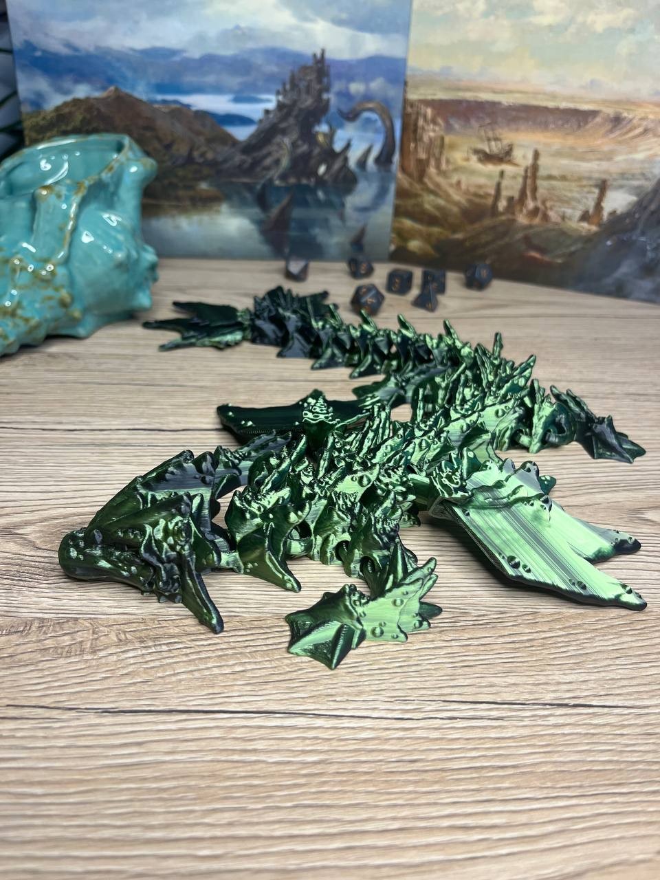 Morski smok przegubowy ze skrzydłami (mistyczna zieleń, 44cm, L) - obrazek 4