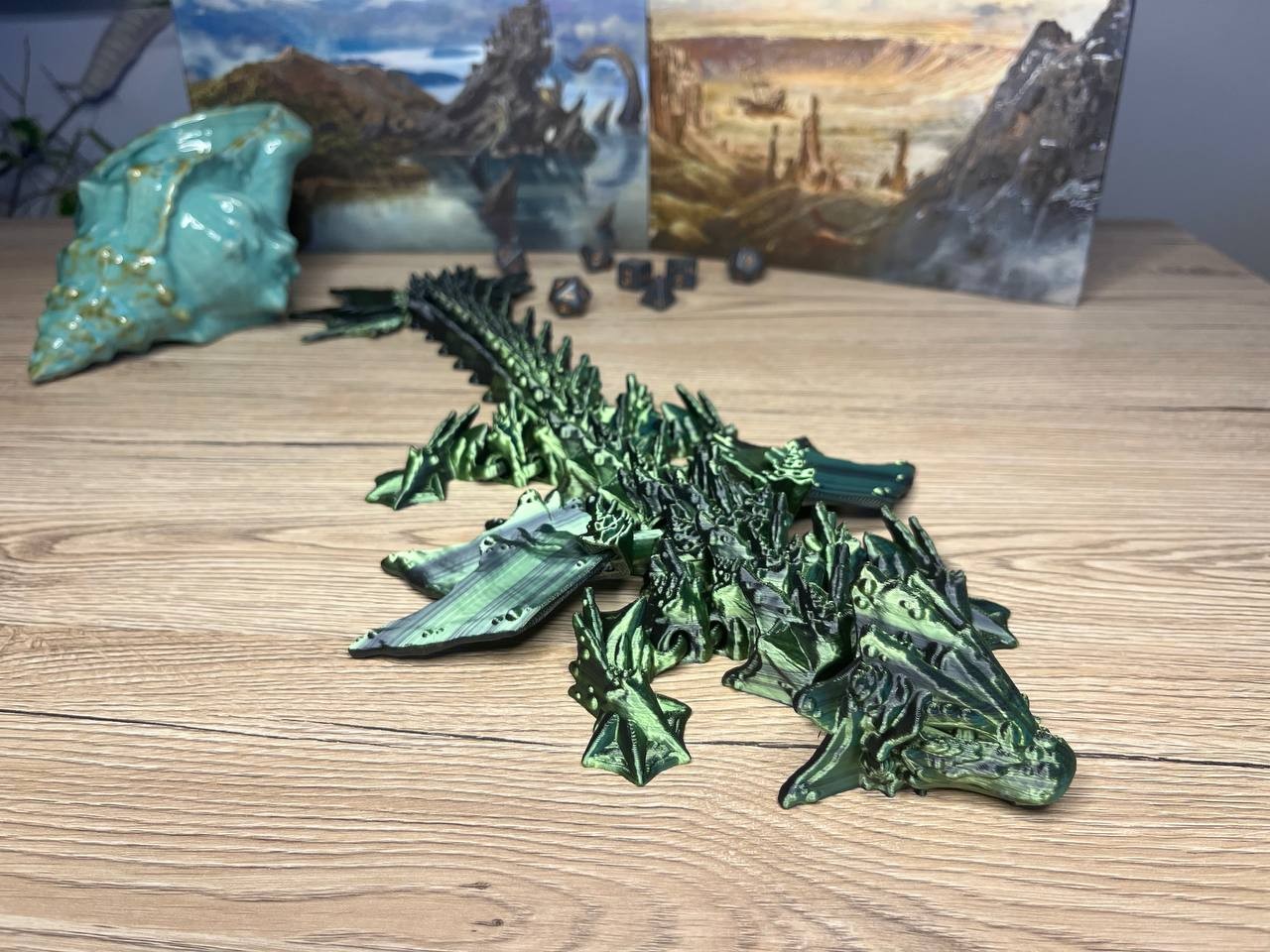 Morski smok przegubowy ze skrzydłami (mistyczna zieleń, 44cm, L) - obrazek 5