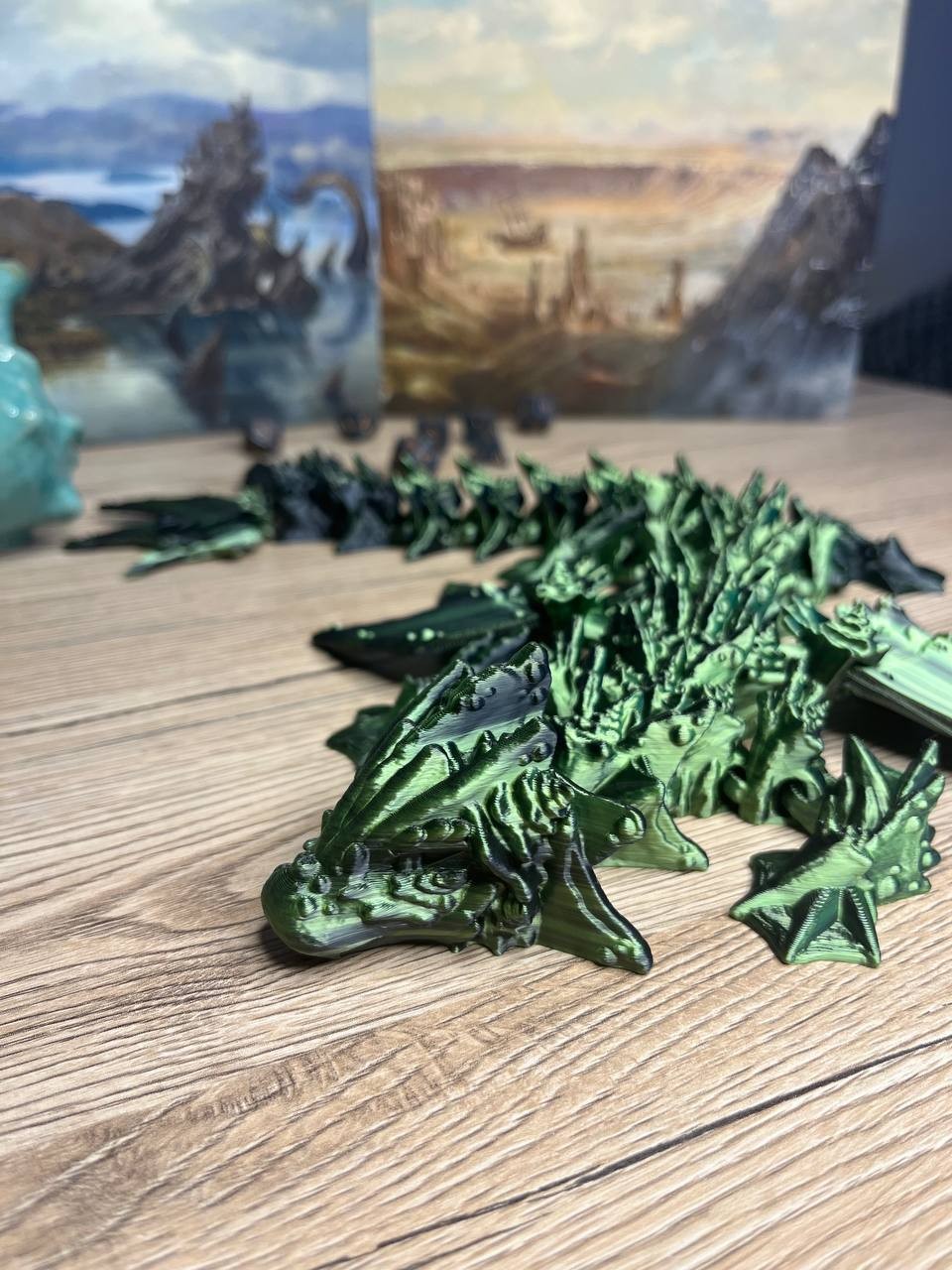 Morski smok przegubowy ze skrzydłami (mistyczna zieleń, 44cm, L) - obrazek 6