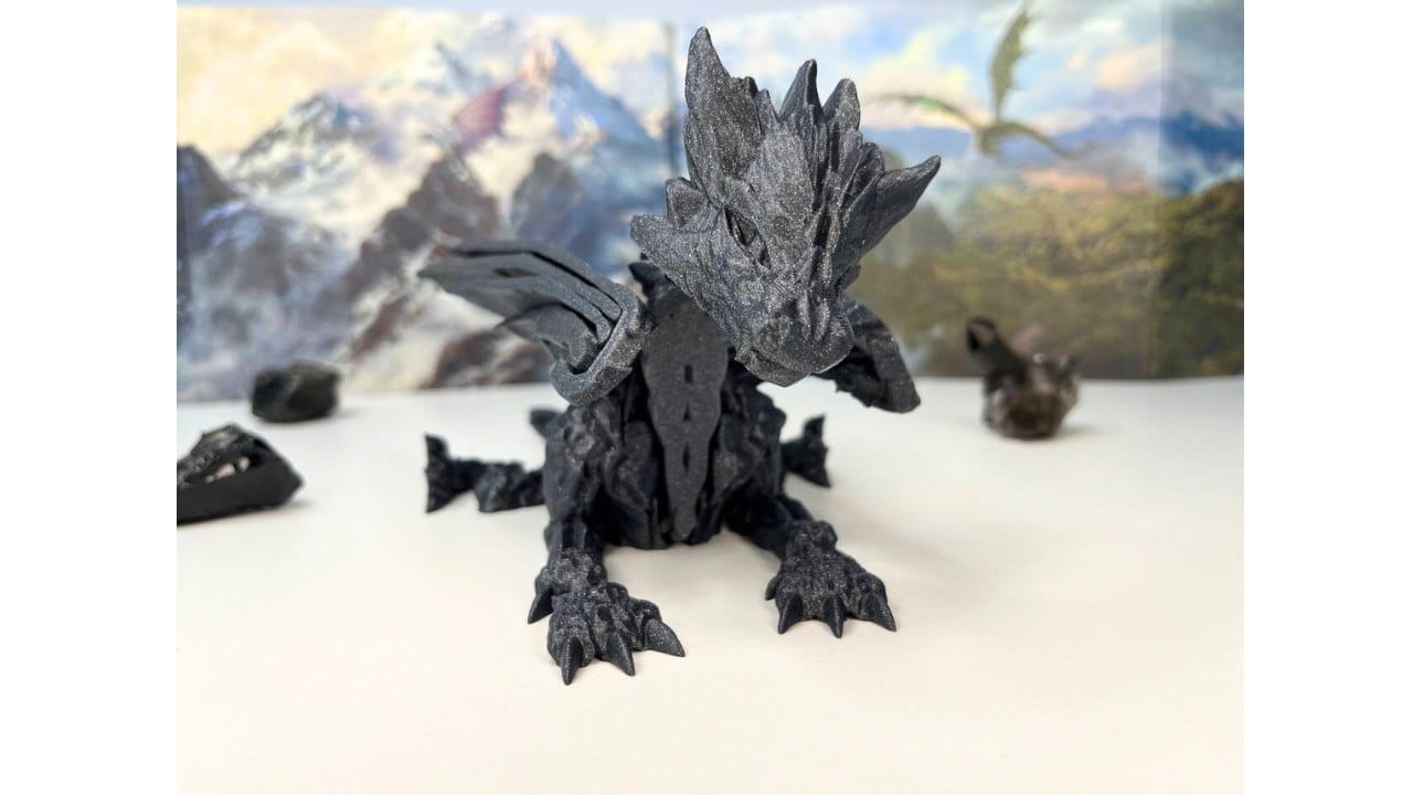 Kamienny Smok Przegubowy (różne kolory, ze skrzydłami, 29.5cm) - obrazek 8