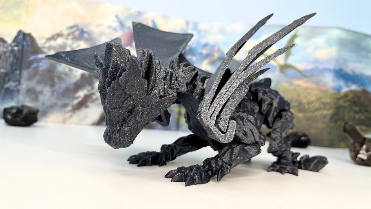 Kamienny Smok Przegubowy (różne kolory, ze skrzydłami, 29.5cm) - obrazek 9