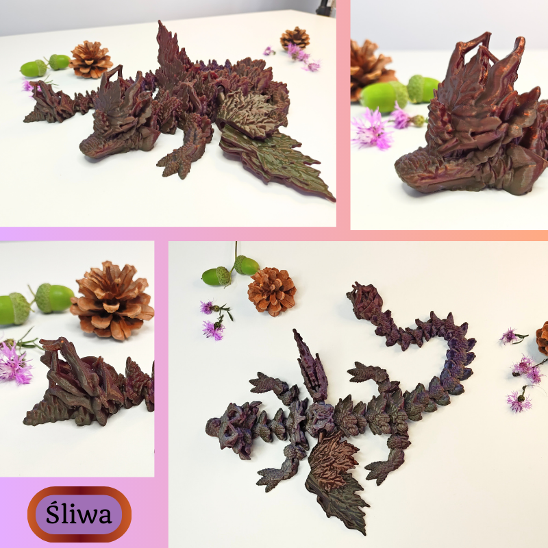 Szyszkowy Smok Jesienny (różne kolory, XL 46cm) - obrazek 7