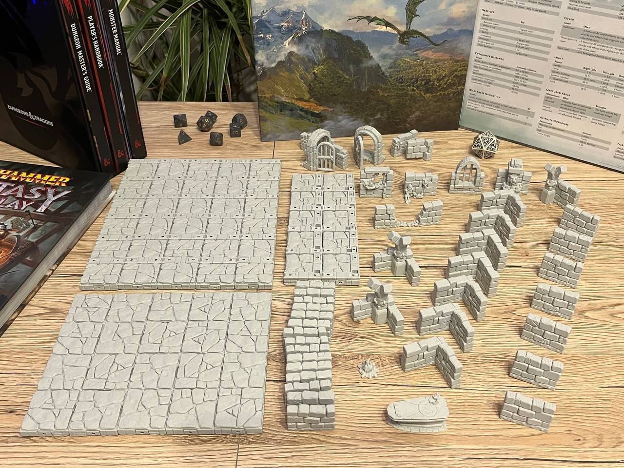 Teren loch do sesji RPG - zestaw fundament podziemi (108 elementów, magnetyczny) - obrazek 2