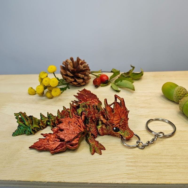 Brelok Szyszkowy Smok Jesienny (różne kolory, S 12cm) - obrazek 3