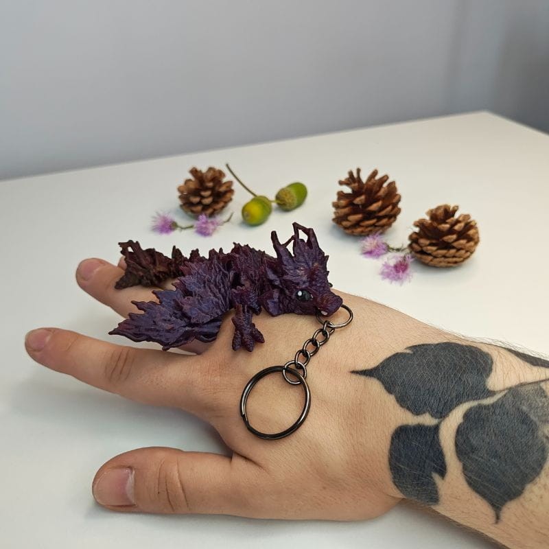 Brelok Szyszkowy Smok Jesienny (różne kolory, S 12cm) - obrazek 4