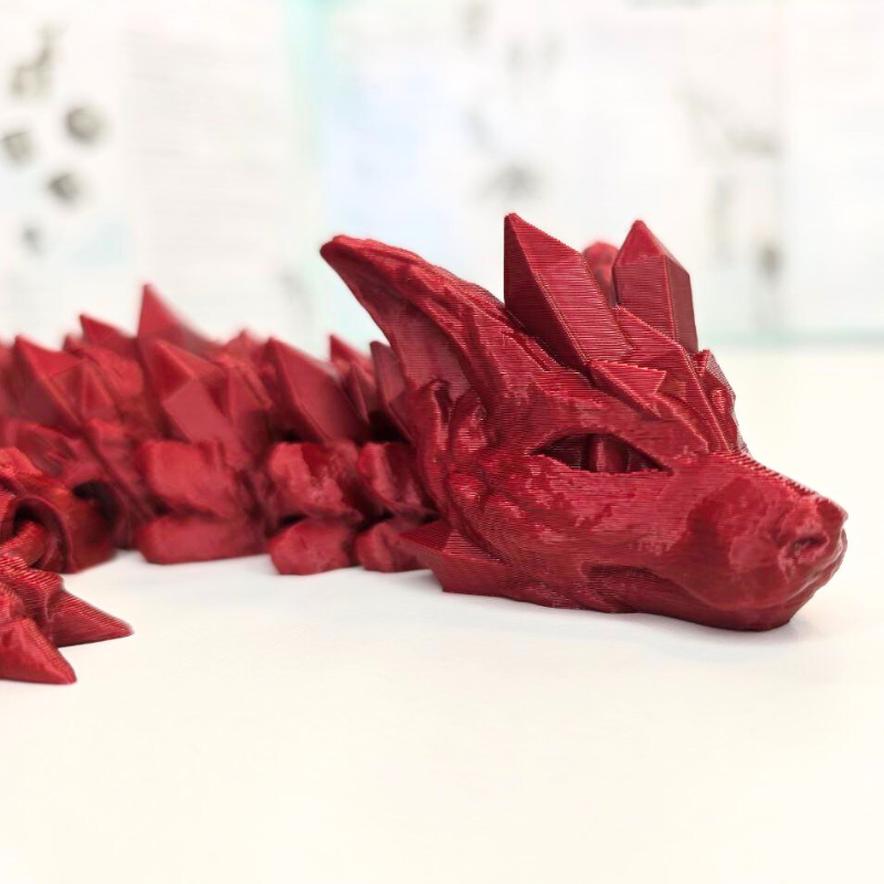 Przegubowy smok kryształowy (Szkarłat, XL, 70cm) - obrazek 7