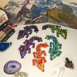 Kryształowy smoczur-wilczur (M, Różne Kolory, 20cm)