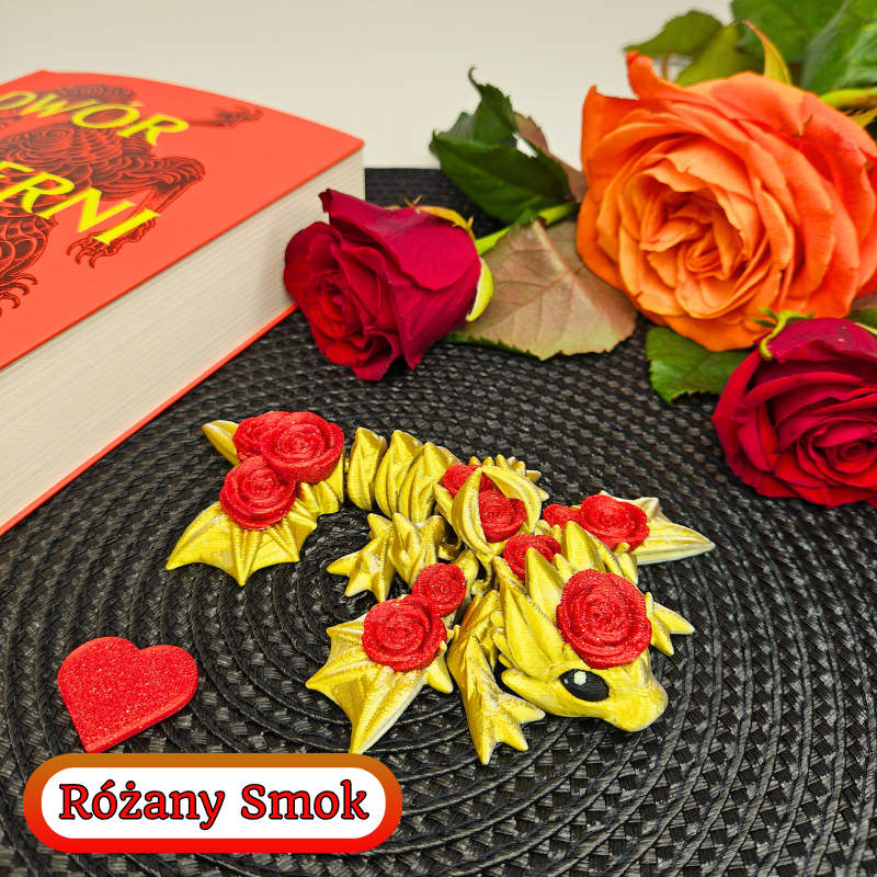 Mały smok różany (M, figurka) - obrazek 3