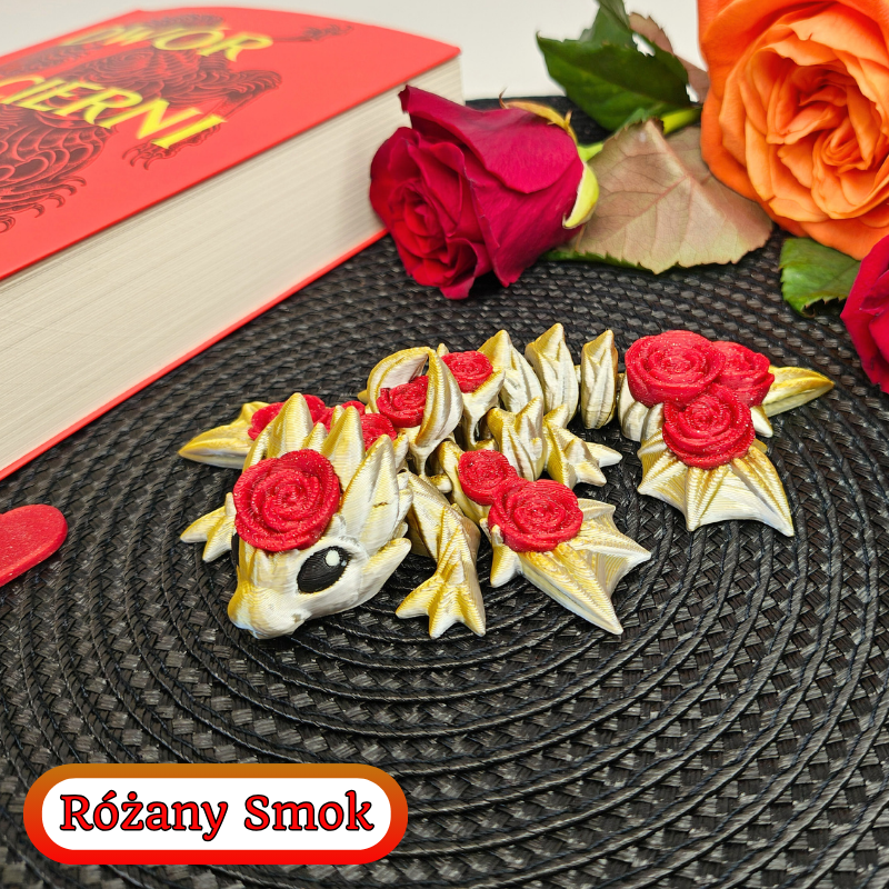 Mały smok różany (M, figurka) - obrazek 4