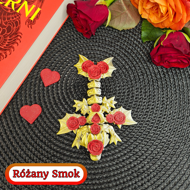 Mały smok różany (M, figurka) - obrazek 5