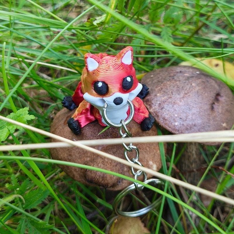 Brelok Lis Wędrowiec – Ruchoma Figurka 3D z Ogonem i Łapkami (S, ok. 6cm) - obrazek 8