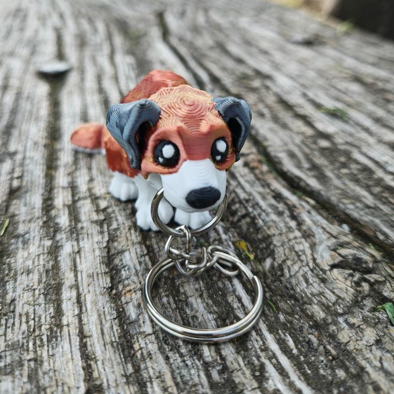 Pies Przewodnik – brelok 3D, ruchome łapki i ogon (S, ok. 6 cm) - obrazek 4