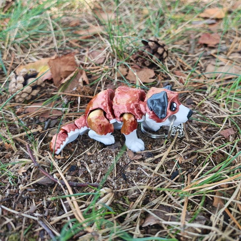 Pies Przewodnik – brelok 3D, ruchome łapki i ogon (S, ok. 6 cm) - obrazek 5