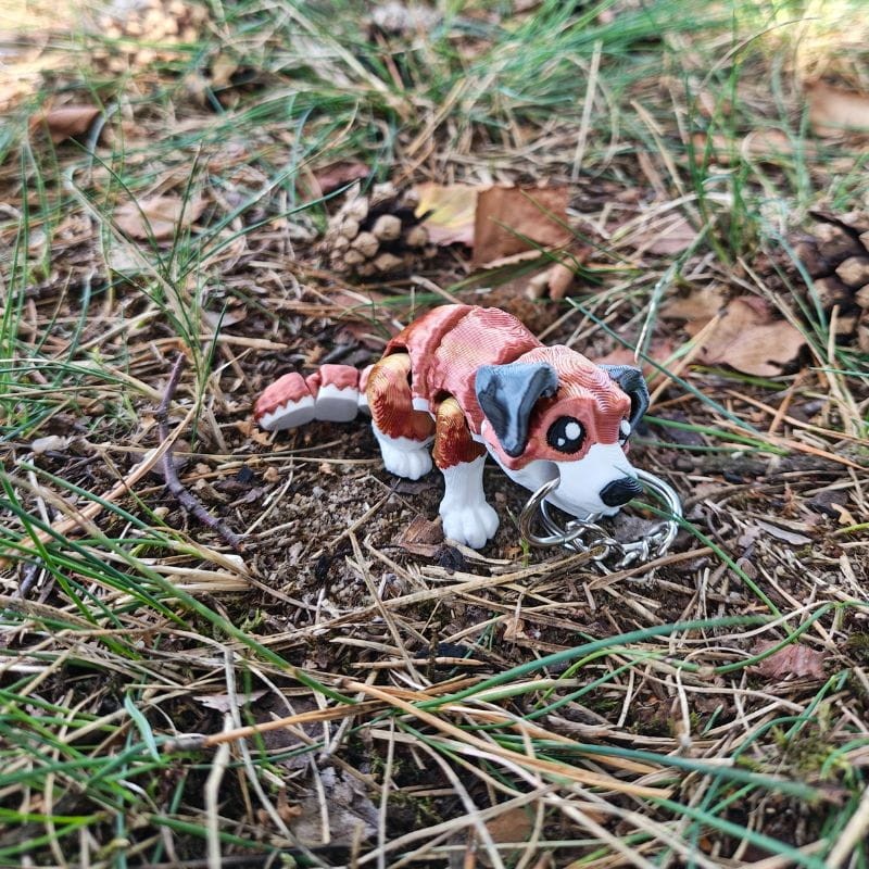 Pies Przewodnik – brelok 3D, ruchome łapki i ogon (S, ok. 6 cm) - obrazek 6