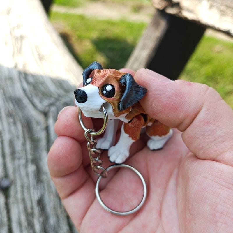 Pies Przewodnik – brelok 3D, ruchome łapki i ogon (S, ok. 6 cm) - obrazek 9