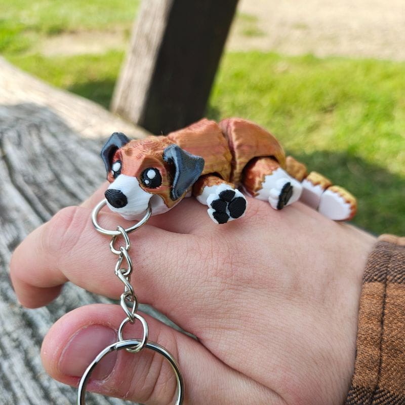 Pies Przewodnik – brelok 3D, ruchome łapki i ogon (S, ok. 6 cm) - obrazek 10