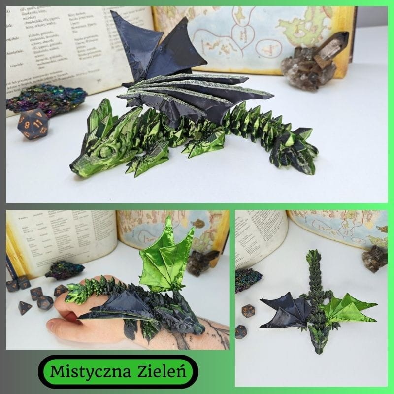 Mały Smok Kryształowy 3D – elastyczna figurka fidget (12+ kolorów) - obrazek 12