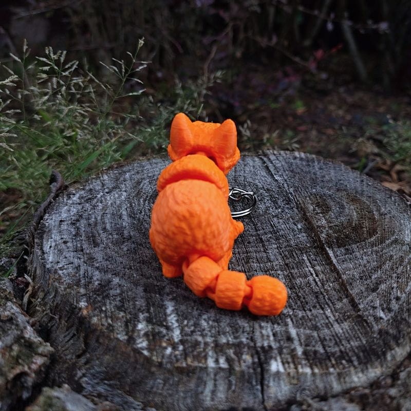 Ruchomy Brelok Rudy Kot 3D – Twój Gibki Towarzysz - obrazek 2