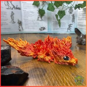 Smoczy Feniks (17 cm) – Ognisty Strażnik Twojego Biurka