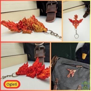 Brelok Smoczy Feniks – Ognisty Strażnik Twoich Kluczy (9 cm)