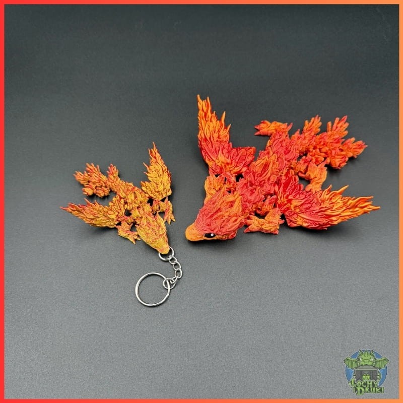 Zestaw: Smoczy Feniks (Figurka 17 cm + Brelok 9 cm) – Ognisty Duet - obrazek 4