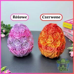 Różane Jajo 3D –ozdobna szkatułka na skarby (różne kolory)