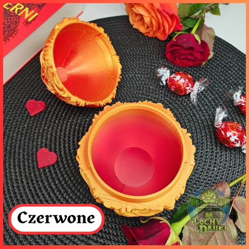 Różane Jajo 3D –ozdobna szkatułka na skarby (różne kolory) - obrazek 3