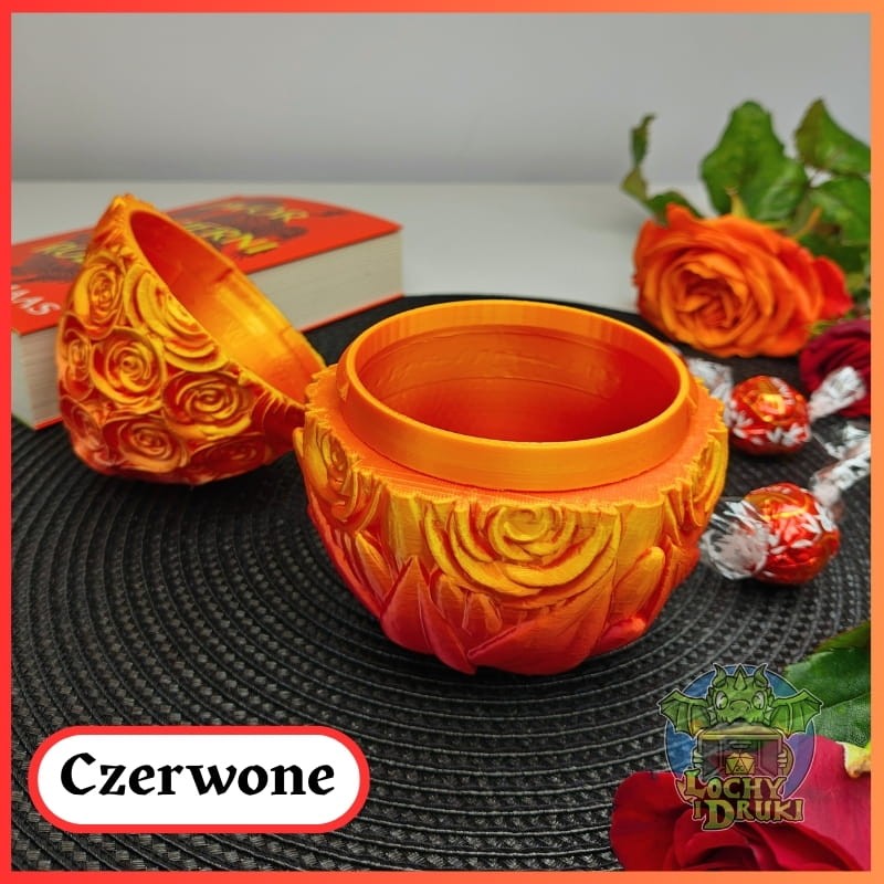 Różane Jajo 3D –ozdobna szkatułka na skarby (różne kolory) - obrazek 4