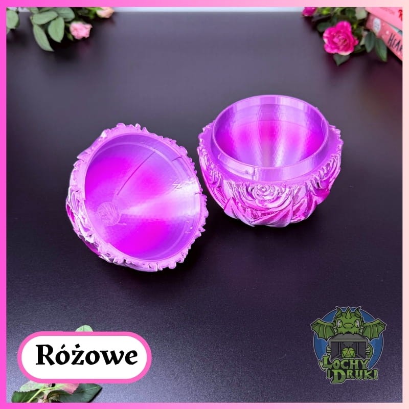 Różane Jajo 3D –ozdobna szkatułka na skarby (różne kolory) - obrazek 6