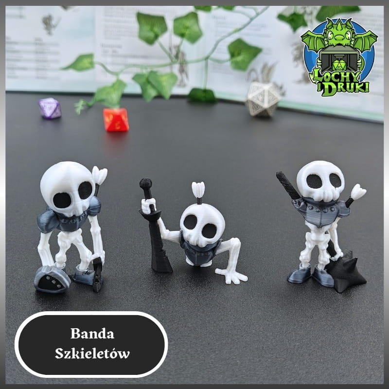 Banda Szkieletów – Figurki 3D Chibi (Dungeons & Dragons)