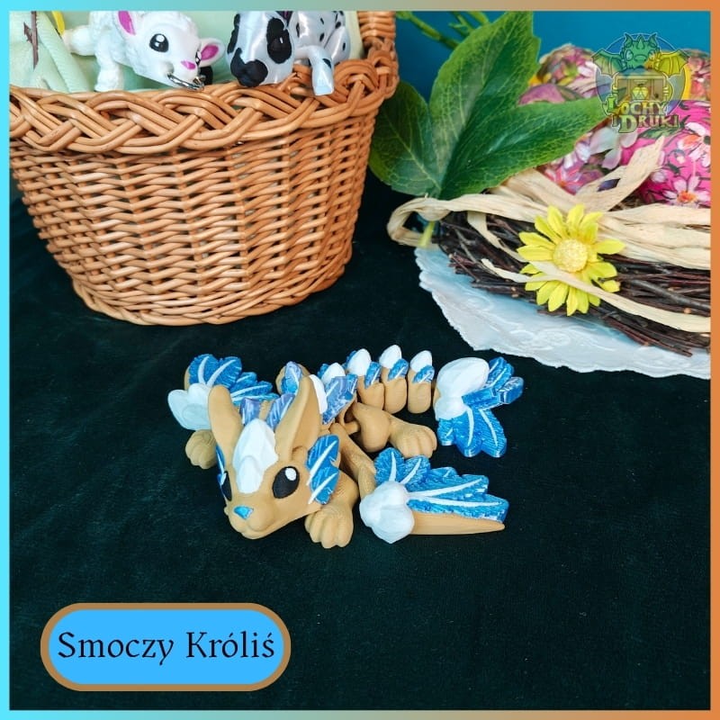 Figurka Smoczy Króliś – Strażnik Mroźnej Pustyni | Ruchoma Magia 3D - obrazek 2