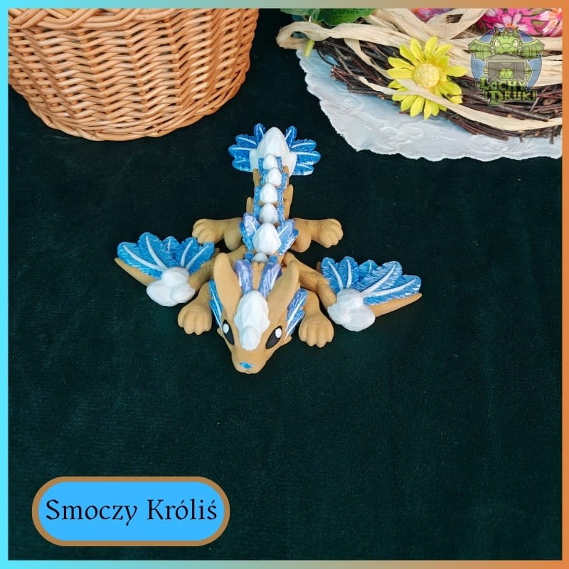 Figurka Smoczy Króliś – Strażnik Mroźnej Pustyni | Ruchoma Magia 3D - obrazek 4
